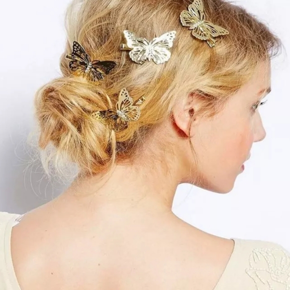 ☆Samantha☆ Butterfly Hair Clips - Picture 4 of 4